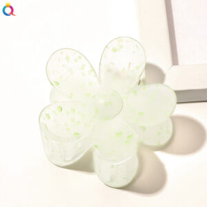 Color leopard point large flower hairpin-Green / Factory direct sales