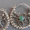 Wholesale Vintage Hollow Emerald Alloy Earrings