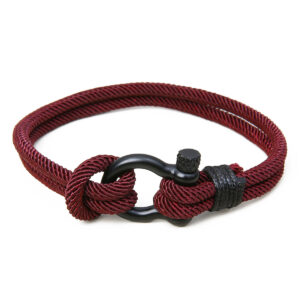 Burgundy + alloy buckle