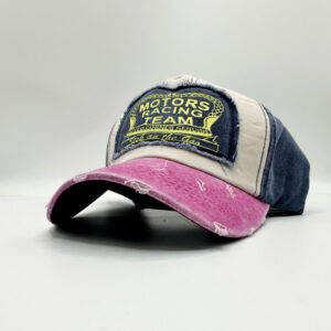 Rose red brim + navy blue / Adjustable