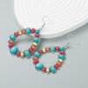 O1CN015sm1IN2LDsKdXJL32_2206398079659-0-cib Wholesale Alloy Colored Turquoise Geometric Shape Earrings