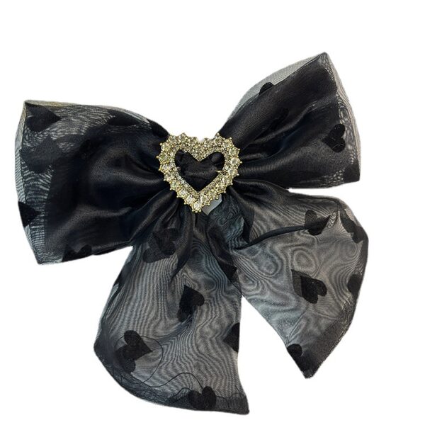 O1CN015tCu6L1Bs2oqOAyzx_0-0-cib Wholesale Mesh Bow Side Clip Small Fragrant Printed Rhinestone Spring Clip