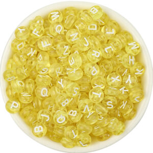 Yellow bottom and white mixed / (100 pcs/pack) diameter is about 7mm, thickness is about 4mm, hole diameter is about 1.5mm, 100pcs per pack