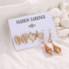 Wholesale Fashion Gold and Silver Natural Shell Scallop Earring Set