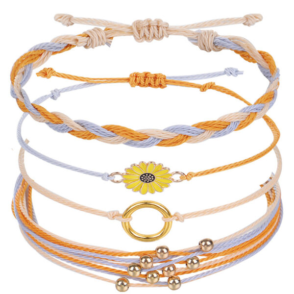 O1CN015tbNUs1GhZndQxOH1_2923570654-0-cib Wholesale Small Daisy Wax Thread Beads Bracelet Set