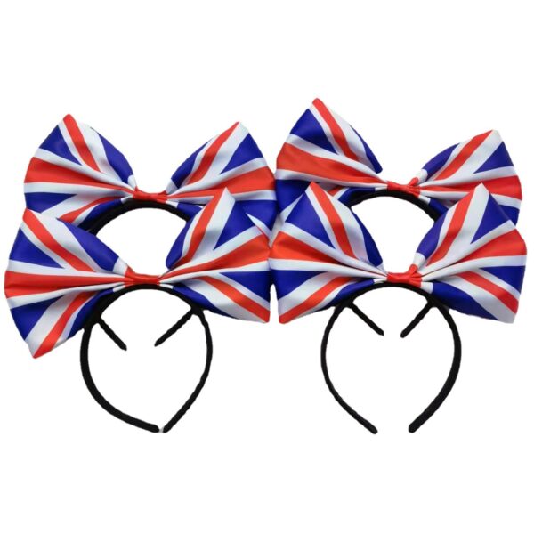 Wholesale Union Jack Flag Bow Headband