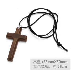 Cut cross + black velvet rope