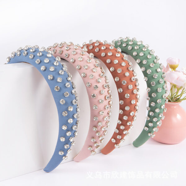 Wholesale Diamond-encrusted Wide-brimmed Headband