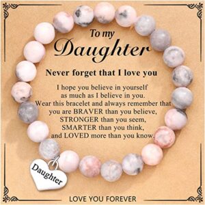 Daughter card + pink zebra love bracelet