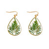 Wholesale Leaf Everlasting Flower Alloy Teardrop Earrings
