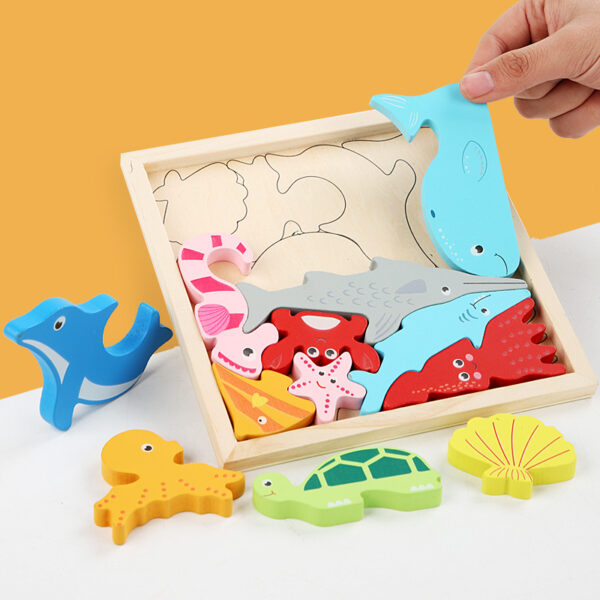 O1CN015yF5Hs2Er4rMGxrCc_2202167608797-0-cib Wholesale Cartoon Animals Three-dimensional Wooden Fruits and Vegetables Transportation Puzzle Puzzle Board