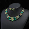 Wholesale Vintage Rhinestone Alloy Long Necklace Earring Set