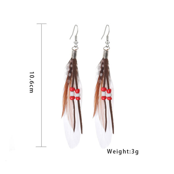 Wholesale Bohemian Tassel Feather Earrings