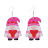 Wholesale Valentine's Day Pink Series Love Hot Air Balloon Dwarf Wooden Earrings