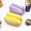 Wholesale Solid Colored Candy Colored Portable Plush Storage Bags