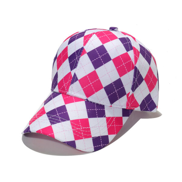 Wholesale Geometric Diamond Plaid Outdoor Casual Polyester Baseball Cap