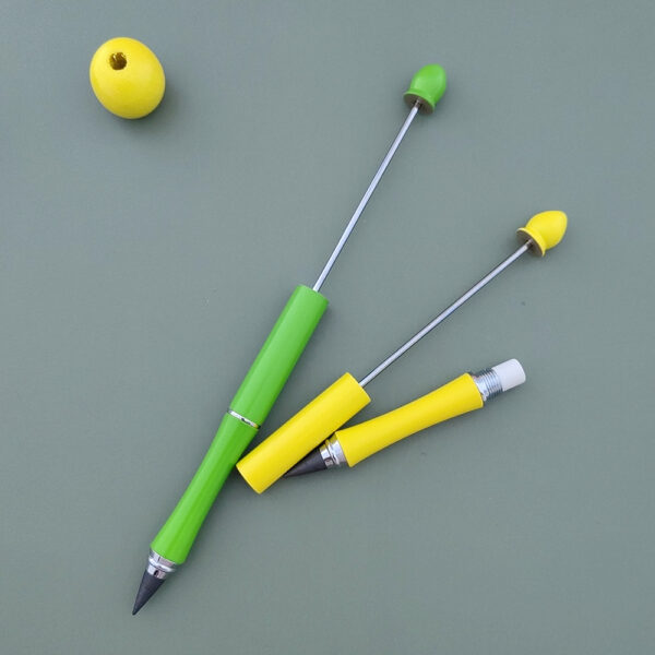 Wholesale Beadable Pencils DIY Metal Colored Eternity With Eraser