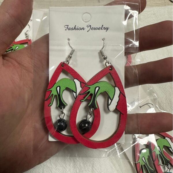 Wholesale Wooden Christmas Earrings