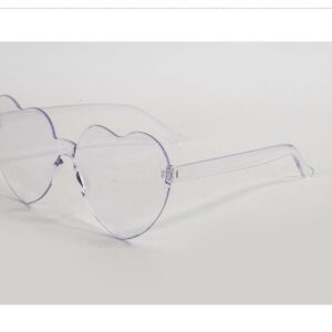 Transparent white love glasses