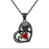 Wholesale Halloween Gothic Love Skull Necklace