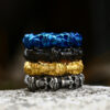 Wholesale Jewelry Stainless Steel Multicolored Skull Gothic Rings