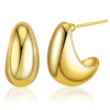 O1CN0168PAcU1EhSQ2NsCE4_2210915660383-0-cib Wholesale C Shape Pea Gold Plated Earrings