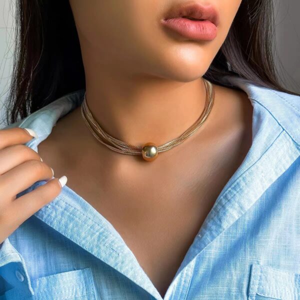 O1CN0168kpfG1qQ0toFgyjL_3379555489-0-cib Wholesale Golden Ball Necklace Clavicle Chain