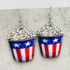 Wholesale American Independence Day Ice Cream Beach Wooden Earrings