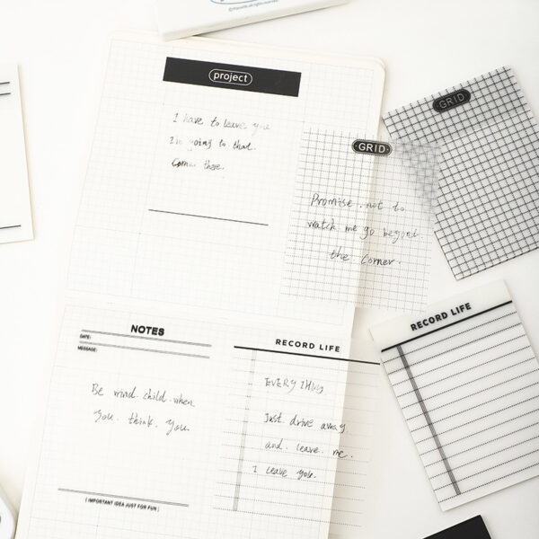 Wholesale Transparent Material Mesh Translucent Sticky Notes