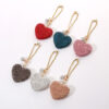Wholesale Creative Love Fashion Water Diamond Peach Heart Car Keychains