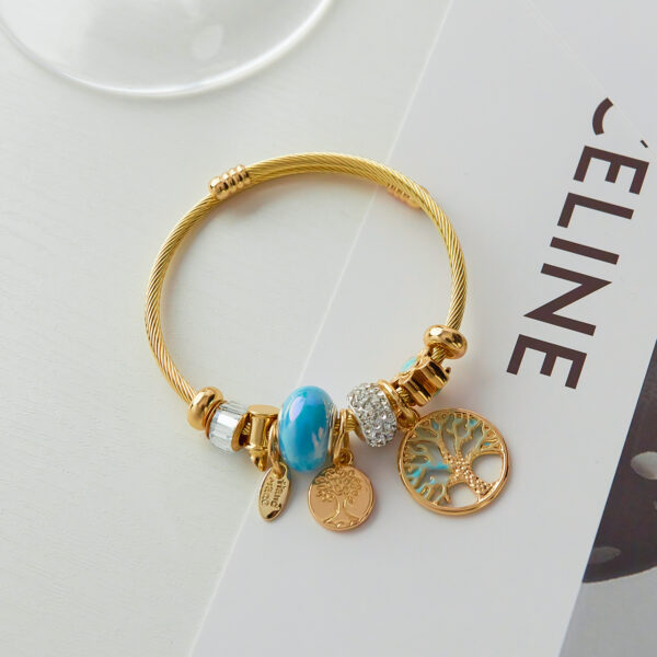 Wholesale Crown Love Zircon Stainless Steel Bracelet