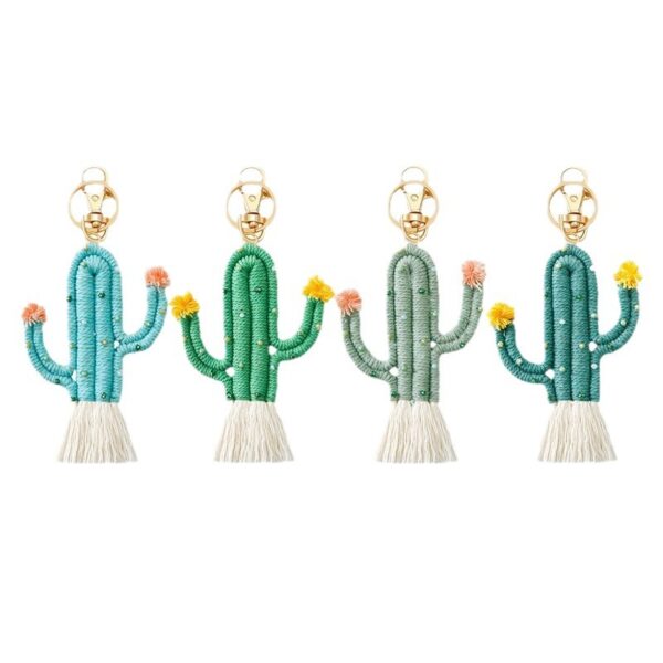 O1CN016E5cRS21cLQPKObxO_2201220227005-0-cib Wholesale Braided Cactus Alloy Creative Keychain