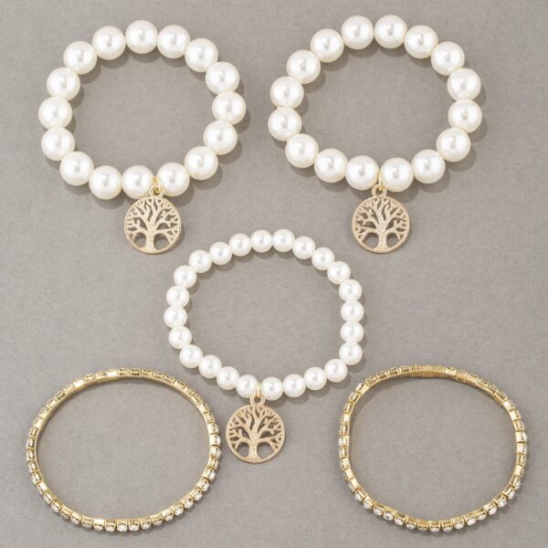O1CN016ERwTF2LDQGsNy3qj_2207964279658-0-cib Wholesale Pearl Tree of Life Pendant Acrylic Multilayer Bracelet