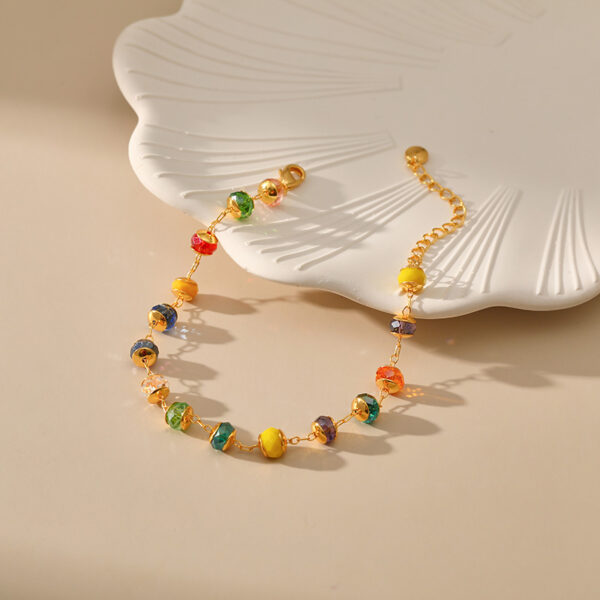 Wholesale Colorful Beaded Gold Plated Bracelet