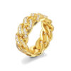 Wholesale Copper Gold Plated Gold Plated 8mm Chain Ring