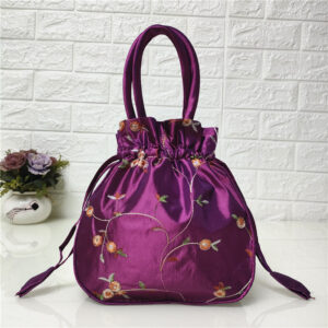New Rose Purple Embroidered Bag