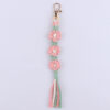 Wholesale Cotton Rope Handwoven Flower Keychain