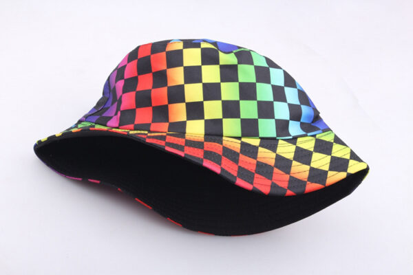 Wholesale Creative Plaid Printed Cotton Polyester Fisherman Hats