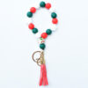 Wholesale Christmas Tree Silicone Beads Wrist Keychain