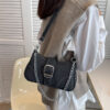 Wholesale Denim One Shoulder Underarm Square Bag
