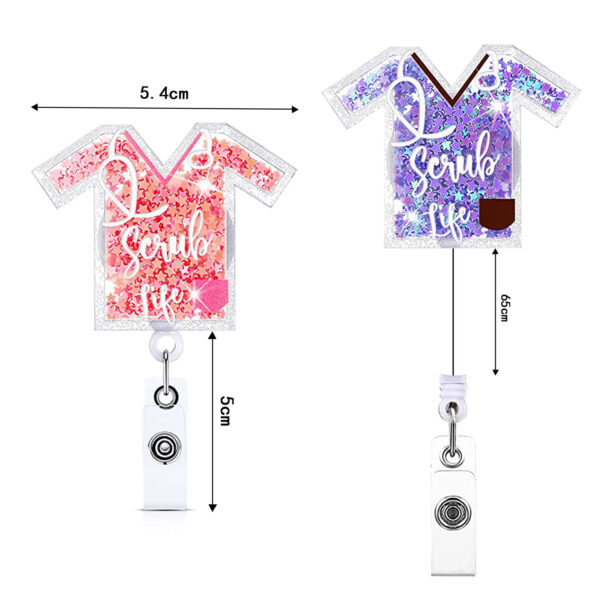 Wholesale Doctor Nurse Easy Pull Buckle Clip Acrylic Keychain