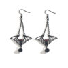 Wholesale Halloween Gothic Black Bat Alloy Earrings