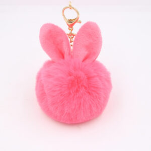 Watermelon red / Rabbit plush pendant keychain