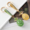 Wholesale Creative Cute Diamond-encrusted Alloy Rhinestone Three-dimensional Pineapple Keychain