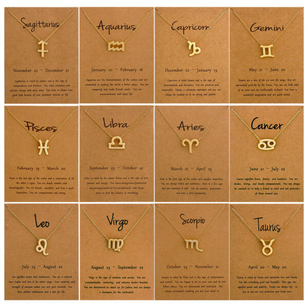 Wholesale of Twelve Constellations Necklaces and Collarbone Chains