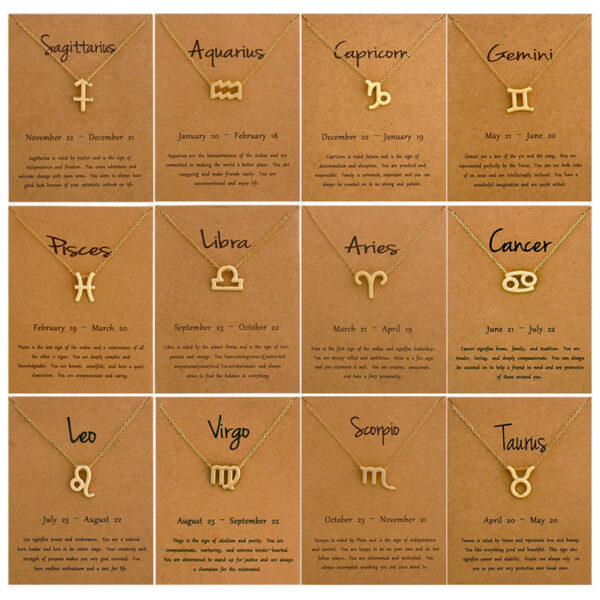 Wholesale of Twelve Constellations Necklaces and Collarbone Chains