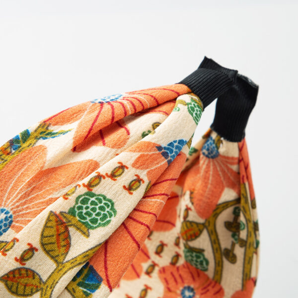 Wholesale Wide Border Printed Fabric Twist Headband