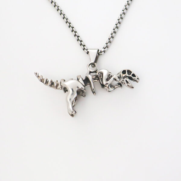 Wholesale Goth Theme Creative Dinosaur Skeleton Retro Necklace