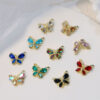 Wholesale Crystal Butterfly Zircon Resin Nail Stickers Accessories