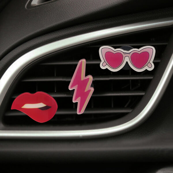Wholesale Pink Acrylic Car Aromatherapy Clip